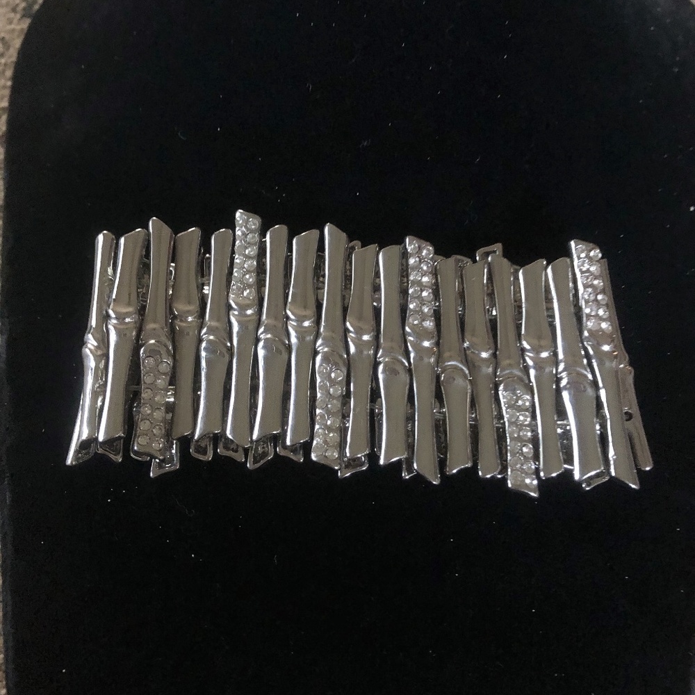 Vintage Sterling Silver bracelet with crystals.